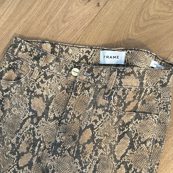 Frame Le High Skinny Crop Snake Jeans - Picture 2 of 4